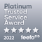 Feefo Platinum Trusted Service Award 2022
