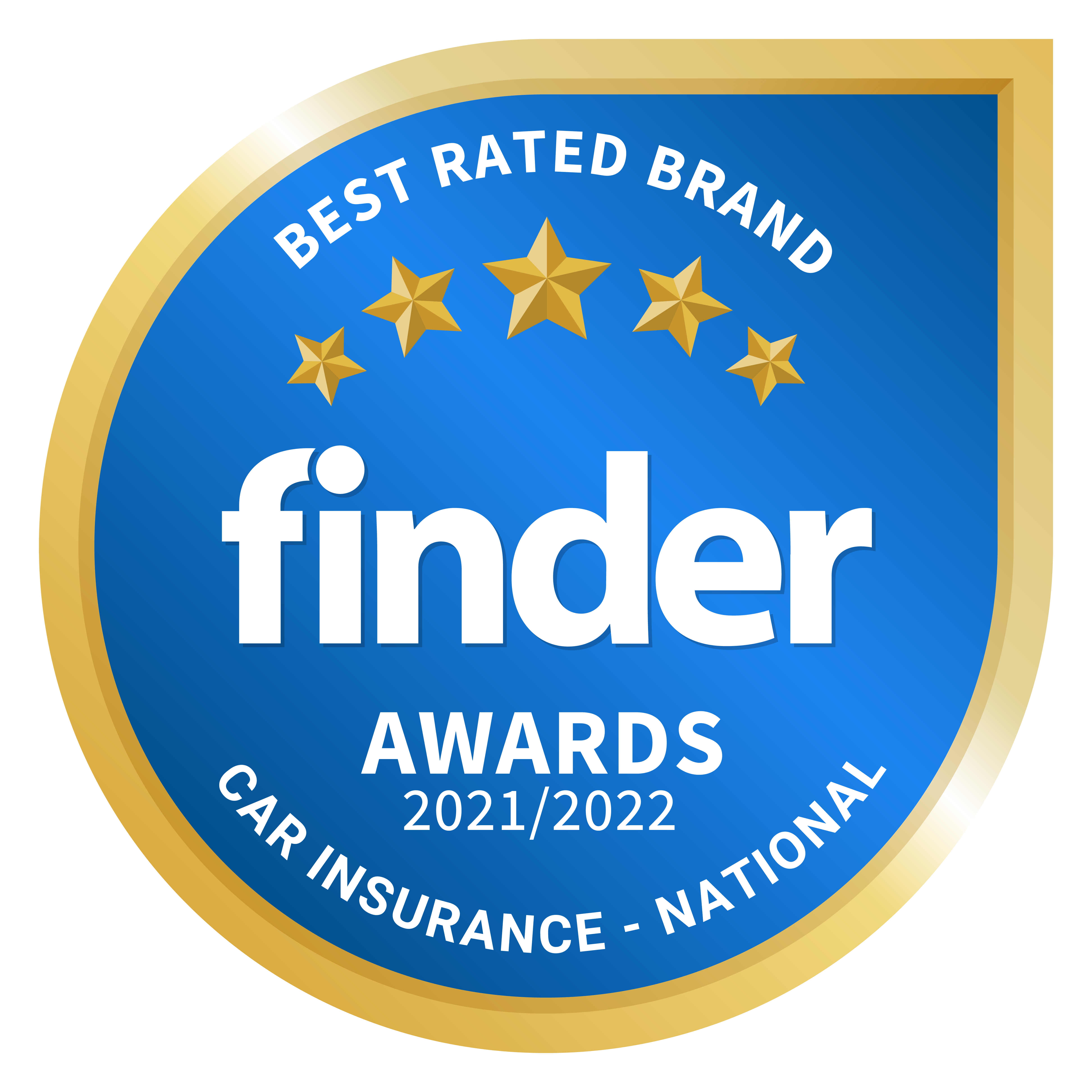 Finder's best-rated National Car Insurance Brand for Customer Satisfaction in 2021/2022