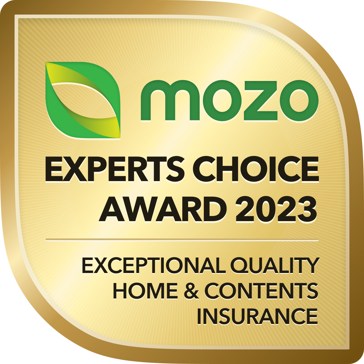 Mozo Experts Choice Award 2023 - Exceptional Value Home & Contents Insurance