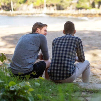 Local grant winners Mentoring Men - men on beach