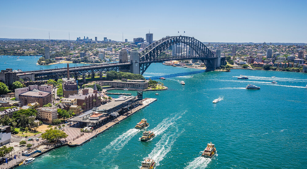 Image of Sydney Harbour Bridge from the city