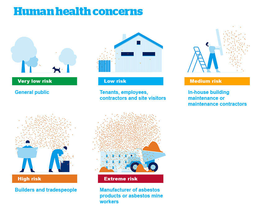 Human health concerns due to asbestos