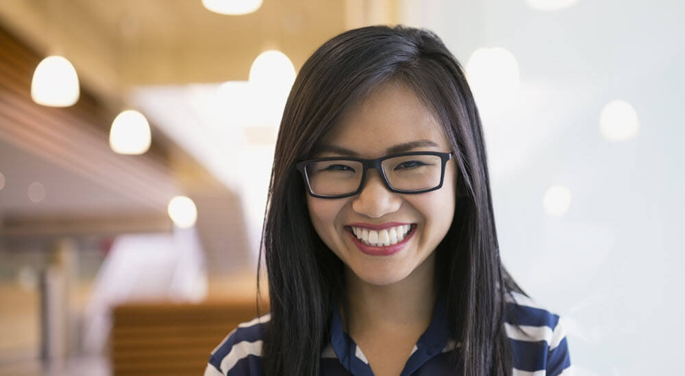 Smiling young Asian woman