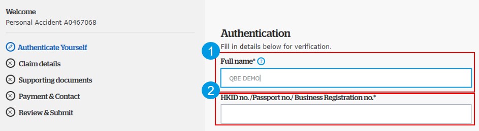 eclaims user guide step 2