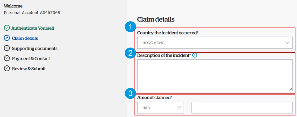 eclaims user guide step 3