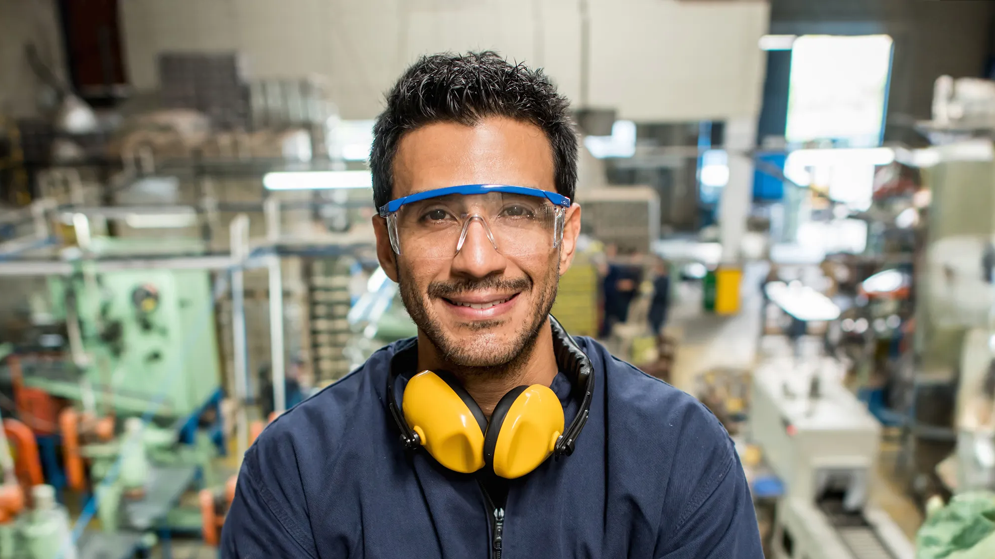 Worker in safety wear