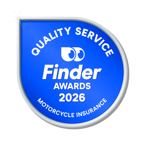 Finder Awards 2026 - Motorcycle Insurance Quality Service Award Winner