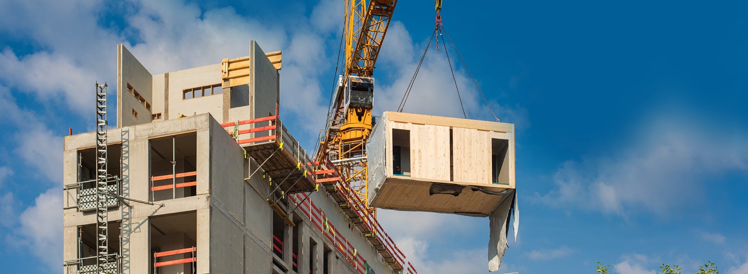 Image of modular construction site