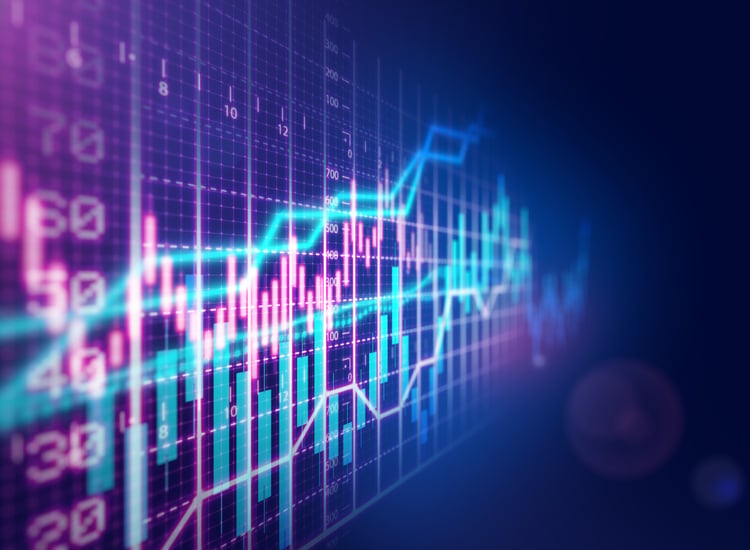 Stock market chart