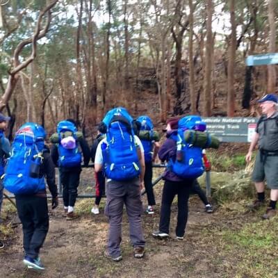 Group participating in one of the trekking and camping activities run as part of the SSH adventure education program.