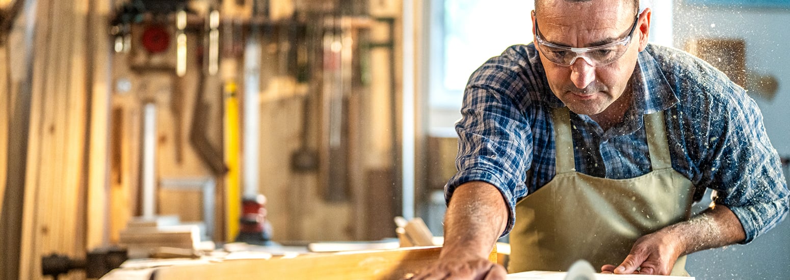 Male woodworker