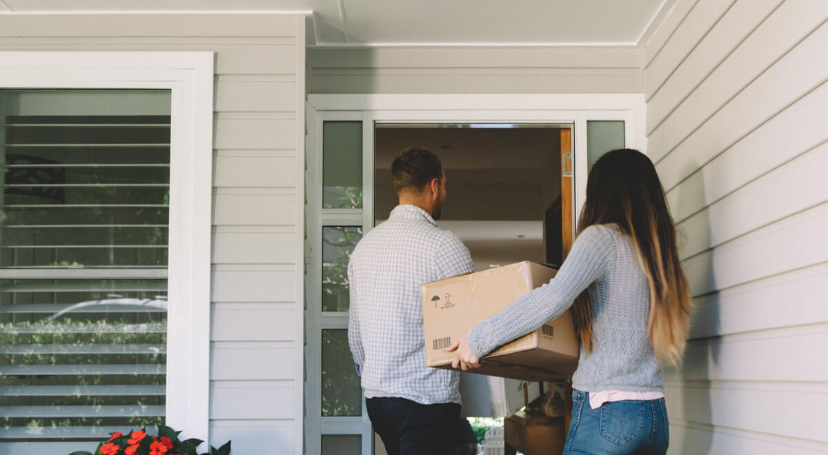 Renters moving their contents into their home