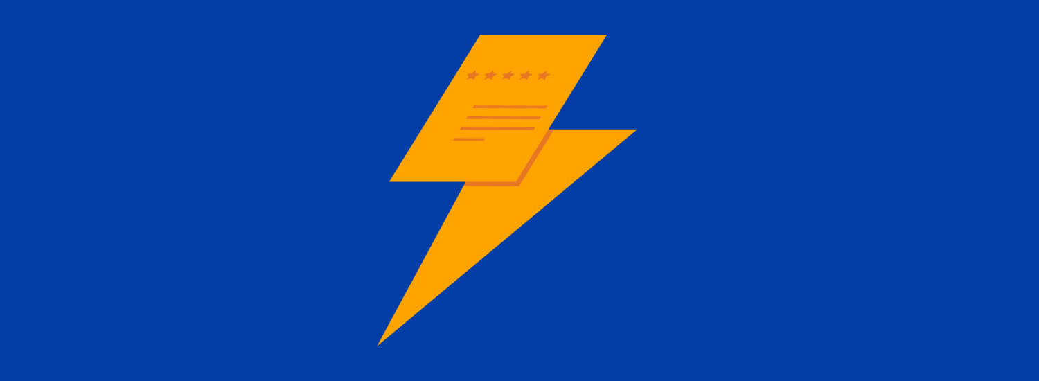 Graphic of lightning bolt