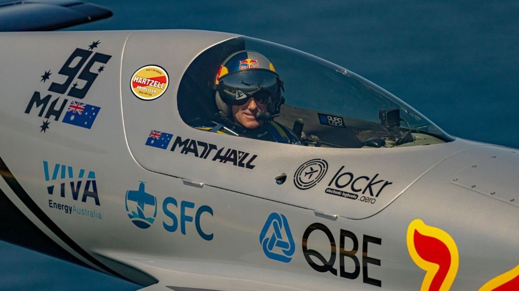 Matt Hall flying an MXS aircraft