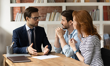 Supporting vulnerable customer banner - couple discussing finances