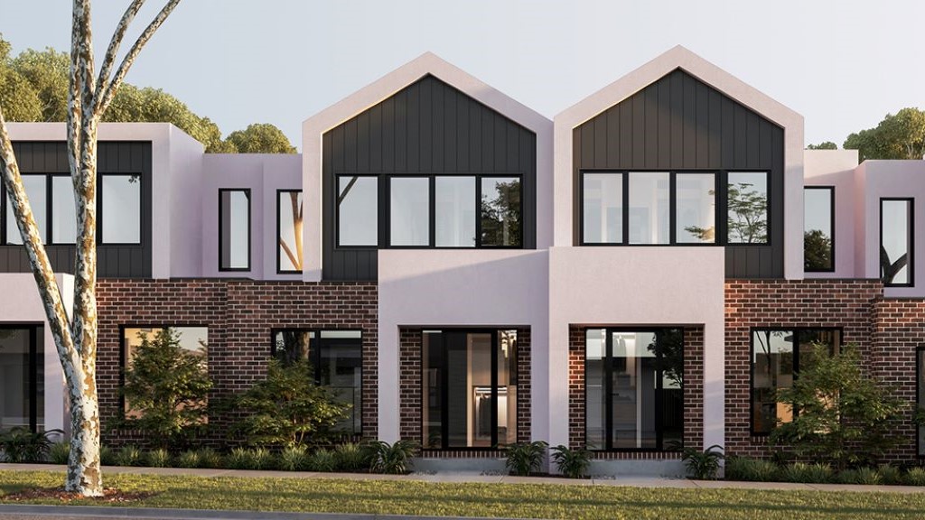 Concept image of row of townhouses