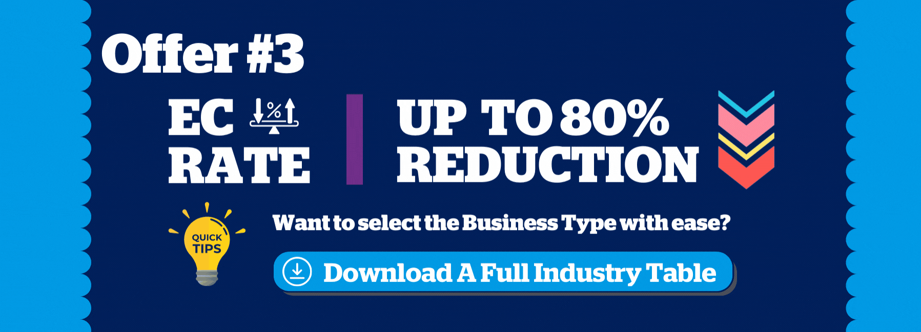 EC rate reduction up to 80%