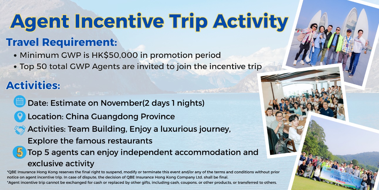 Agent Incentive Trip Activity Banner