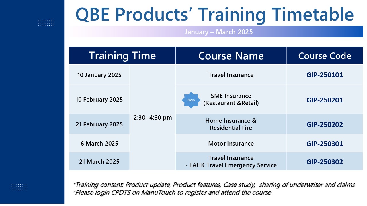 qbe-products-training-timetable