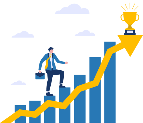 Blue Business Instagram Post for Sales Growth Rate