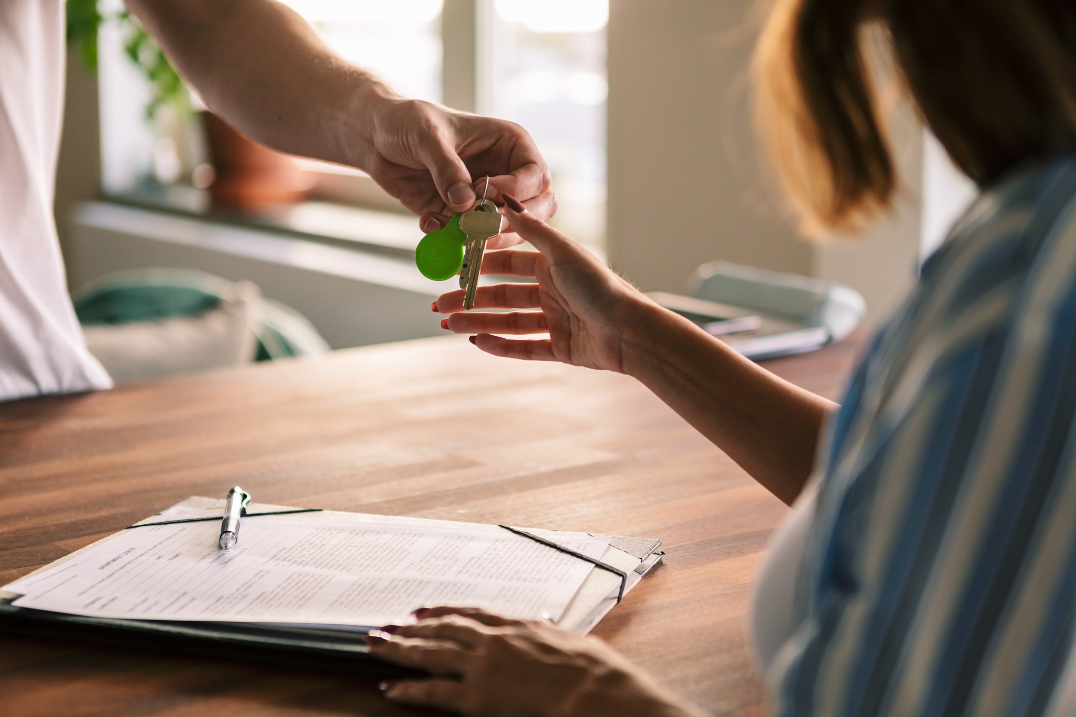 Landlord receiving key - QBE Insurance