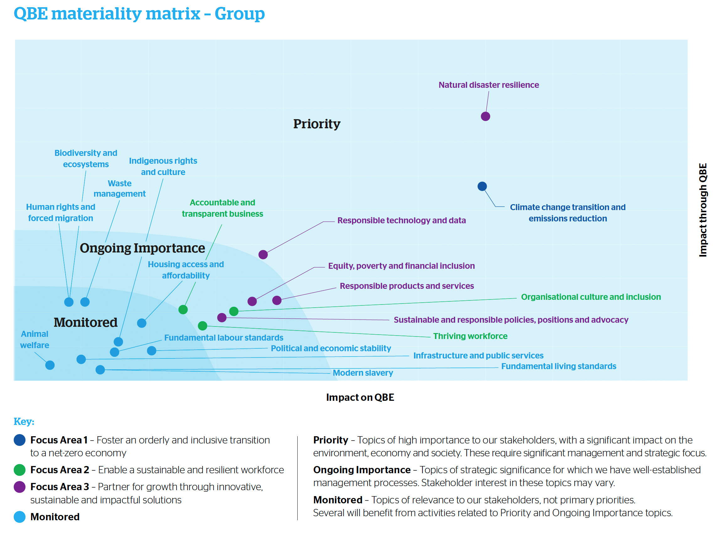 QBE materiality matrix