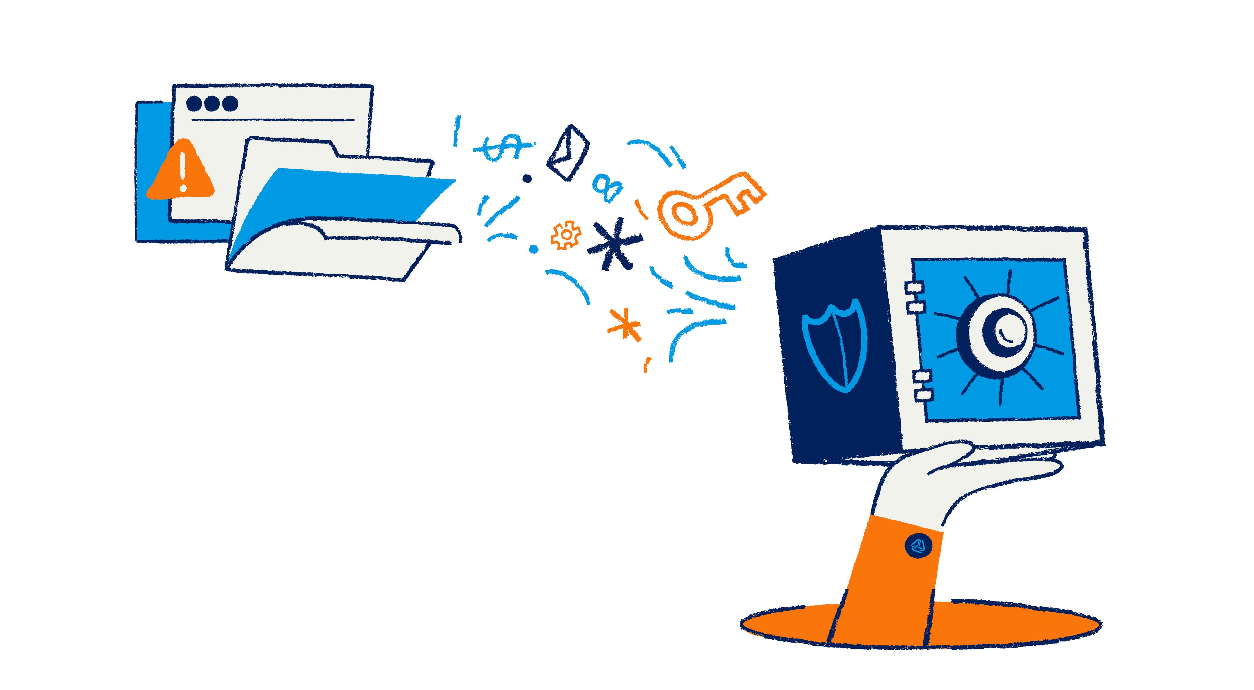 Cyber Resilience information flying out of safe
