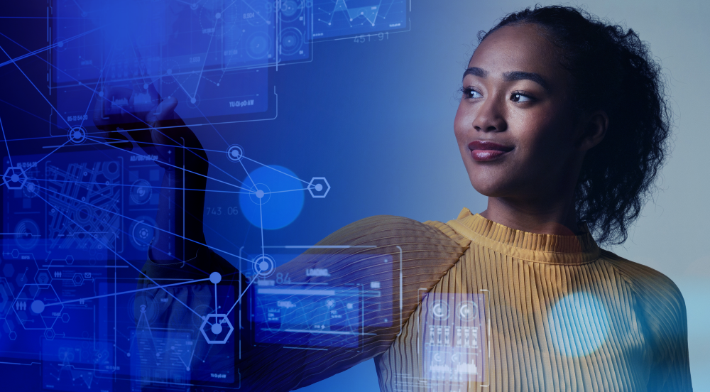 Woman cyber image