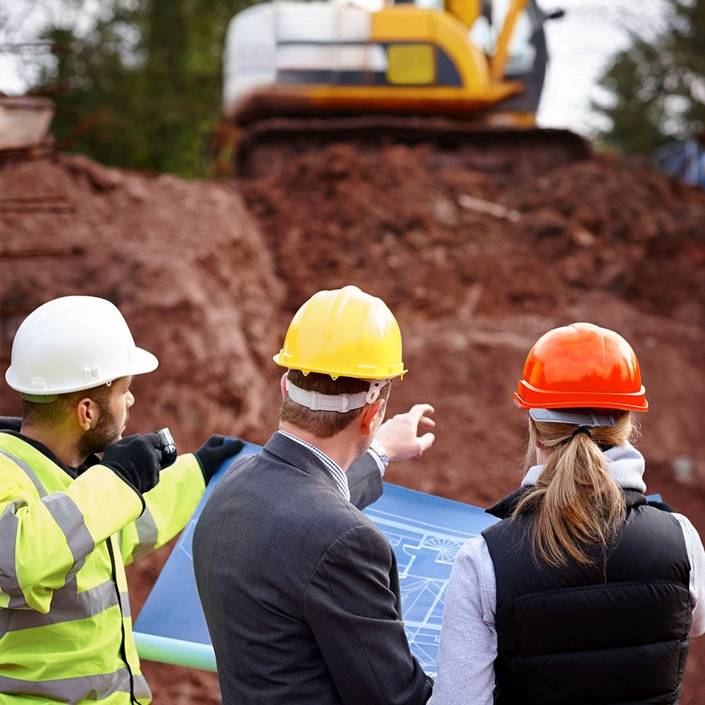 workers on a construction site