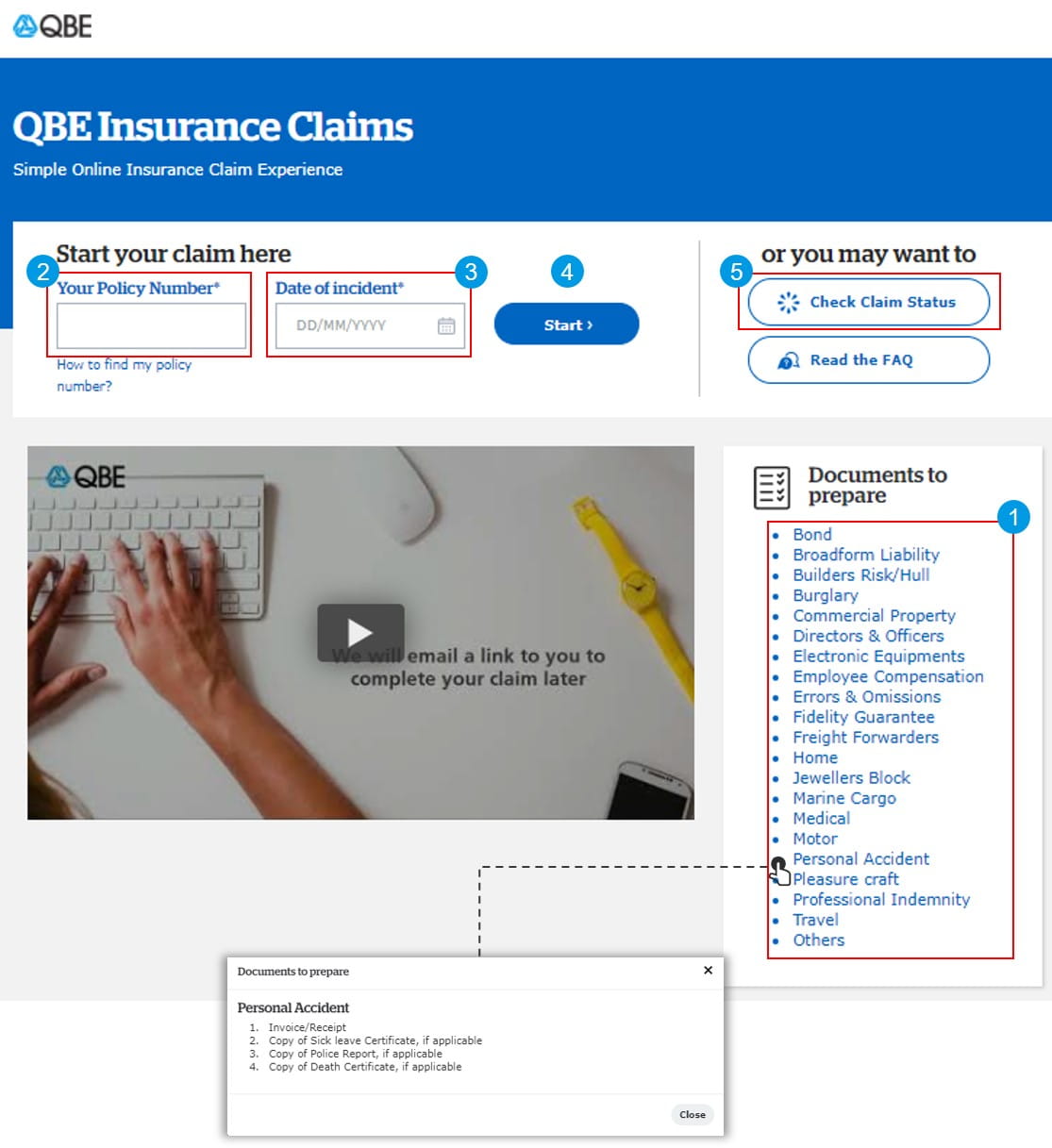 Qbe Insurance Phone Number / QBE Portfolio | Web Design Sydney